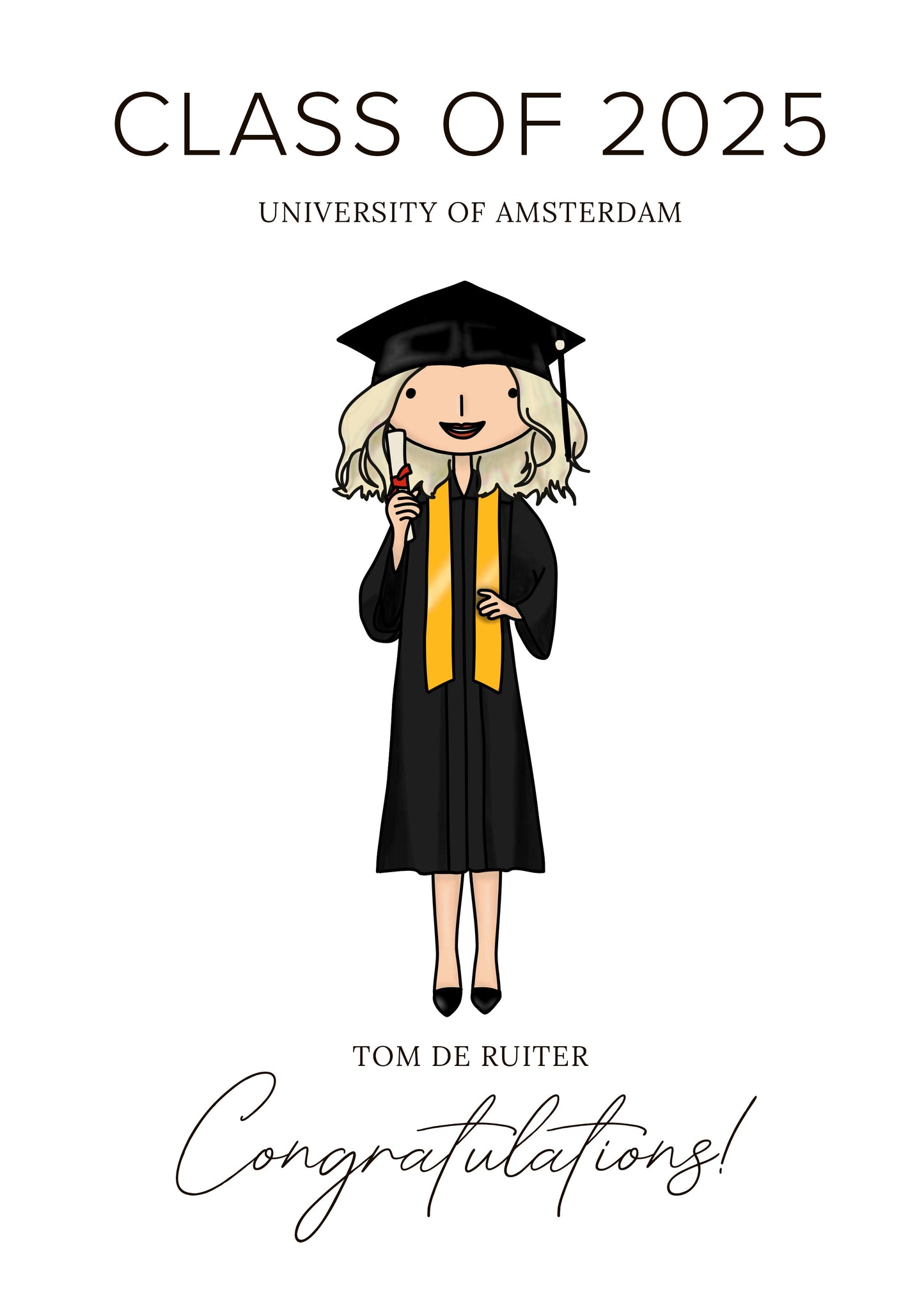 Personalised Graduation Card