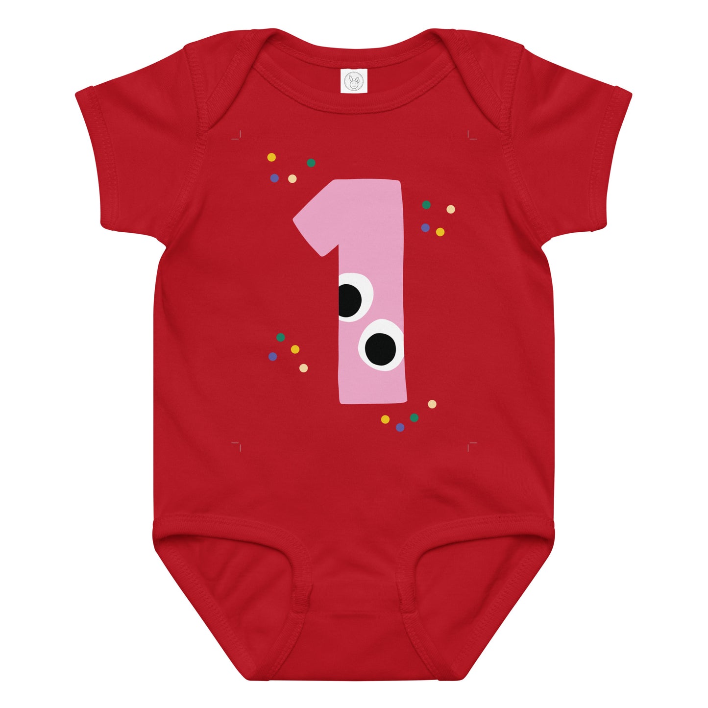 Baby rompertje voor de verjaardag – Nummer "1" – Zacht katoen – Bijpassende feestset – Eerste verjaardagsoutfit