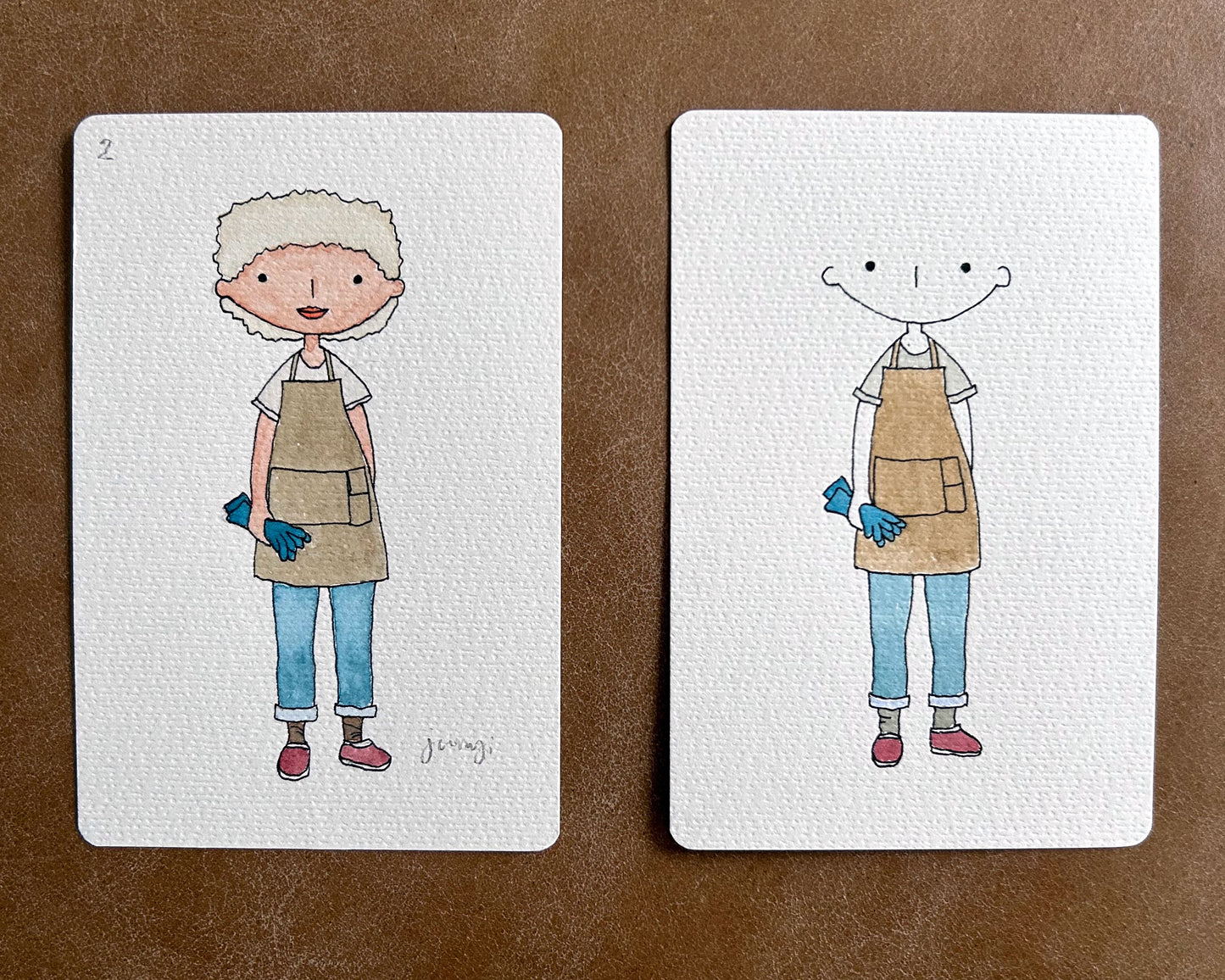 Personalised Garden Lover Watercolour Portraits