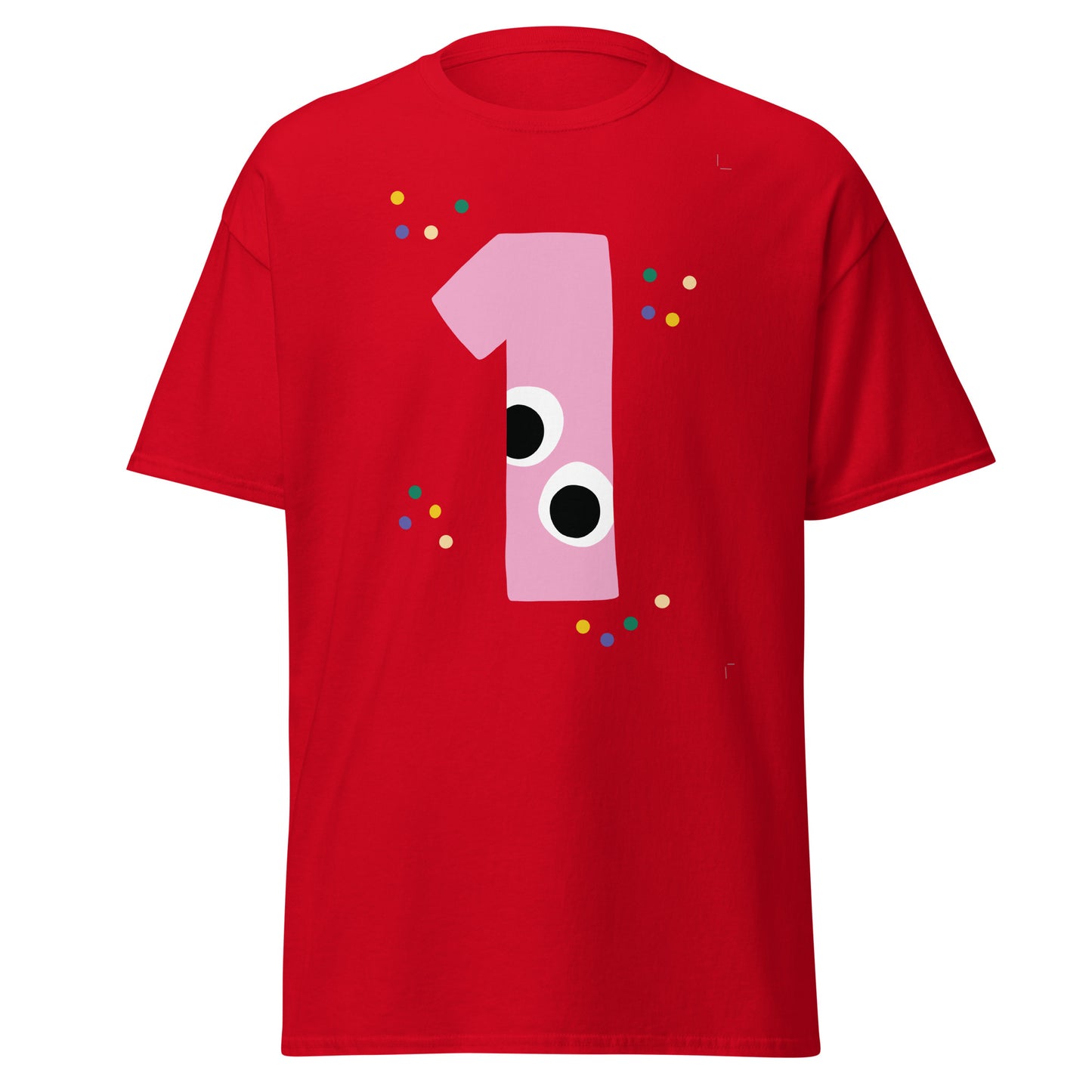 Verjaardags T-shirt – Nummer "1" – Zacht katoen – Bijpassende feestset – Eerste verjaardagsoutfit – Unisex shirt
