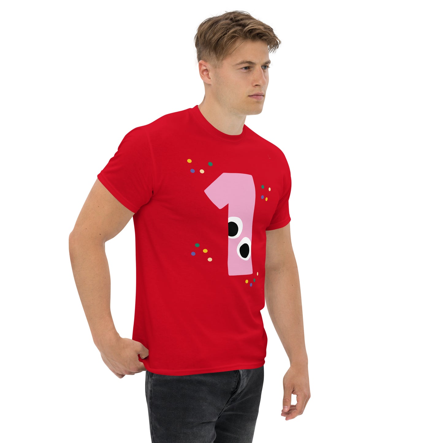 Verjaardags T-shirt – Nummer "1" – Zacht katoen – Bijpassende feestset – Eerste verjaardagsoutfit – Unisex shirt