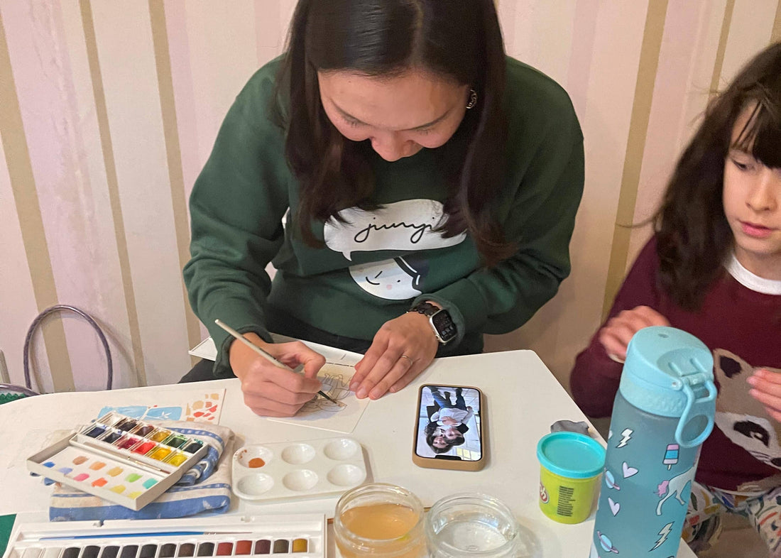 Live portraits at a private birthday party