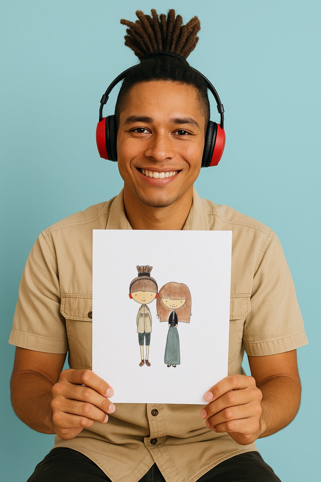 Aangepast aquarelportret (2 personen)