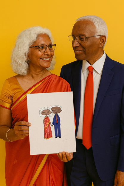 Personalised Hand-Drawn Digital Portrait (2 people)