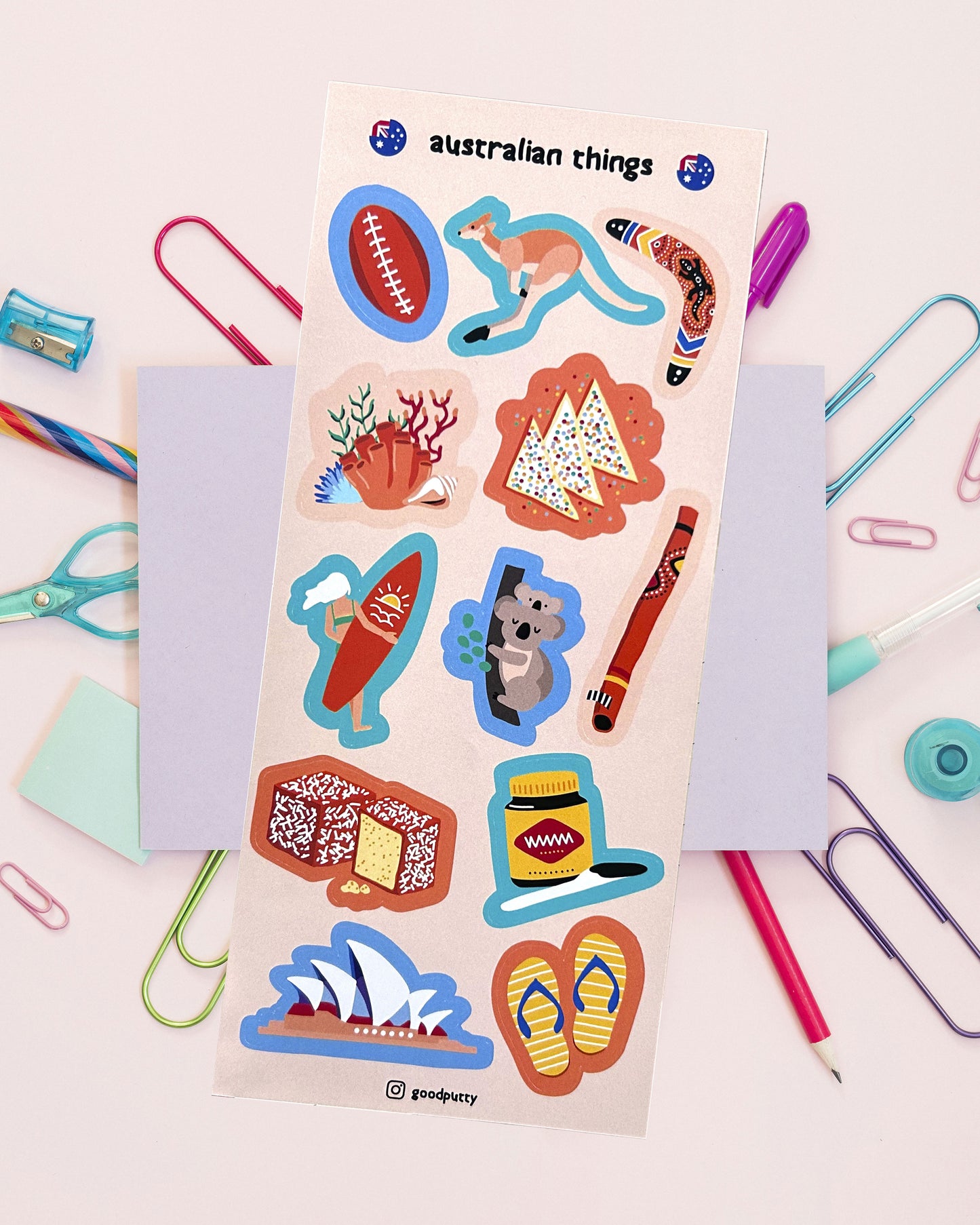 Japanese Culture Sticker Sheet – Hand-Drawn & Whimsical - For Travel & Stationery Lovers