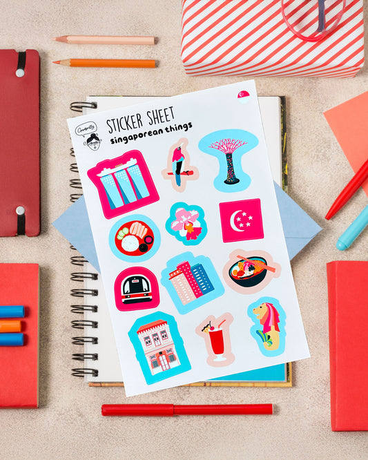 Ukrainian Culture Sticker Sheet – Hand-Drawn & Whimsical - For Travel & Stationery Lovers
