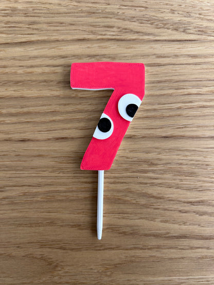 7th Birthday Party Set – Invites + Cake Topper