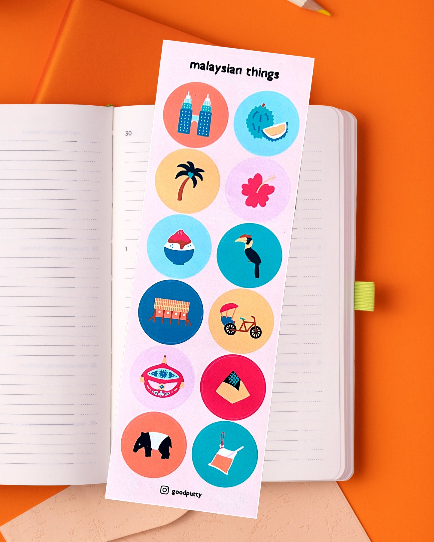 Japanese Culture Sticker Sheet – Hand-Drawn & Whimsical - For Travel & Stationery Lovers