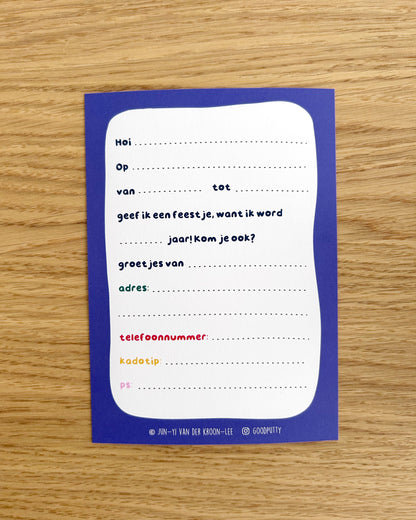 6th Birthday Cake Topper & Invitations – Bright & Quirky Number Design