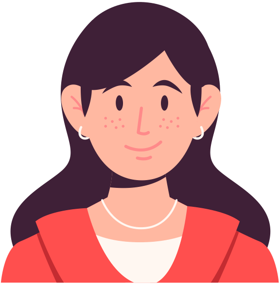 Illustration of a person wearing a red sweater and white shirt on a transparent background