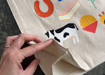 Dutch Culture Tote Bag – Hand-Drawn Holland Icons | 100% Cotton Reusable Shopper