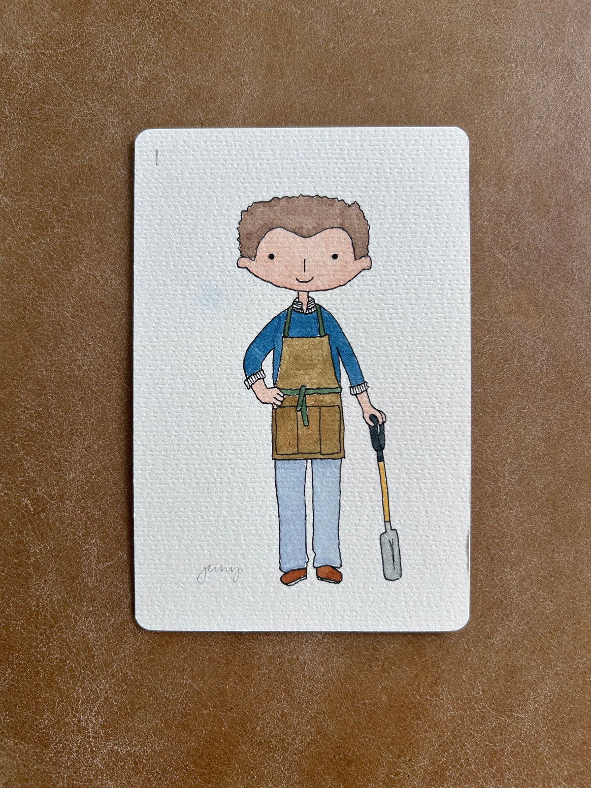 Monty, a hand-painted portrait for garden lovers