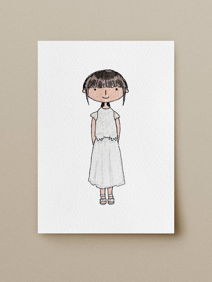 Gepersonaliseerd aquarelportret (1 persoon)