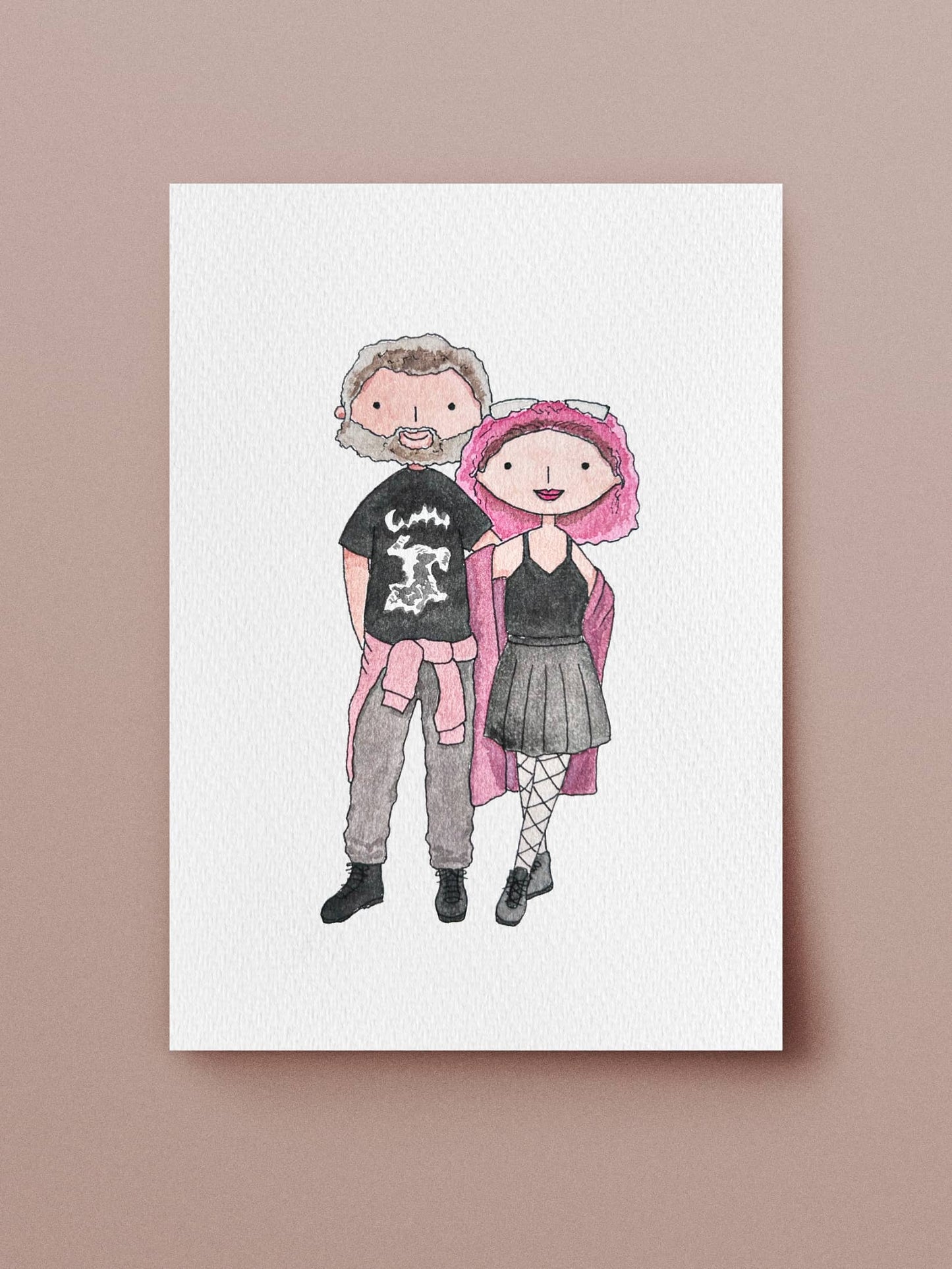 Aangepast aquarelportret (2 personen)