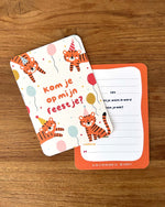 Birthday Party Invitations – Tiger & Safari Theme (Set of 6)
