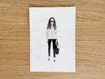 "Marion" kunstprint – originele mode-illustratie