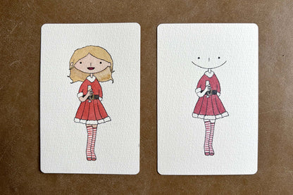 Image showing the personalised and unpersonalised versions of a Christmas portrait