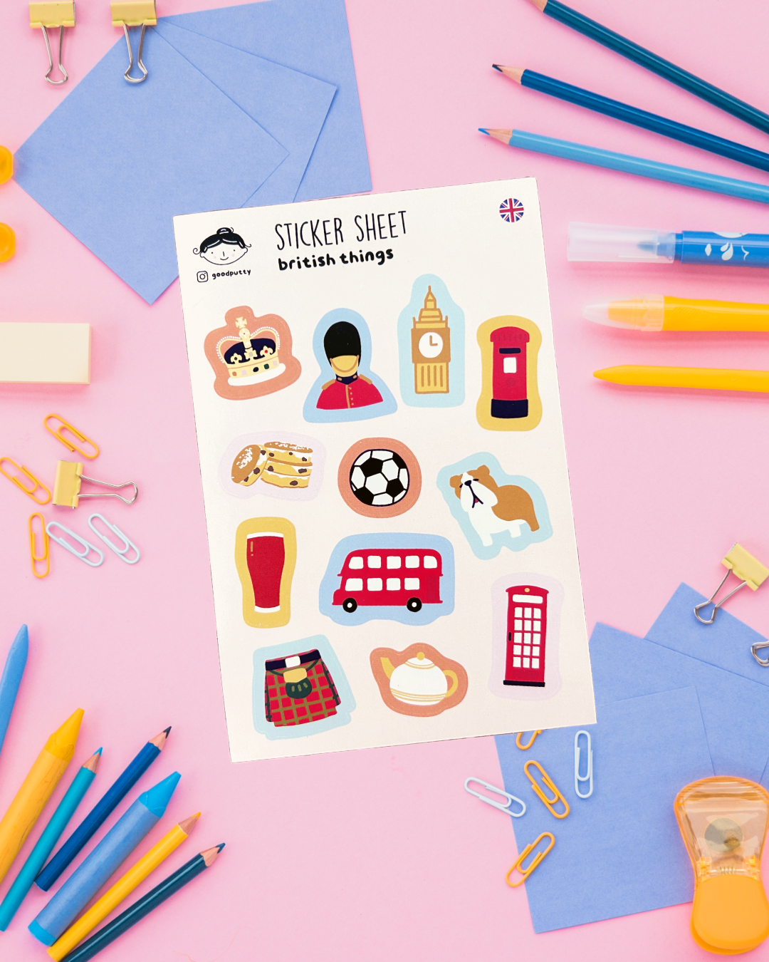 Japanese Culture Sticker Sheet – Hand-Drawn & Whimsical - For Travel & Stationery Lovers