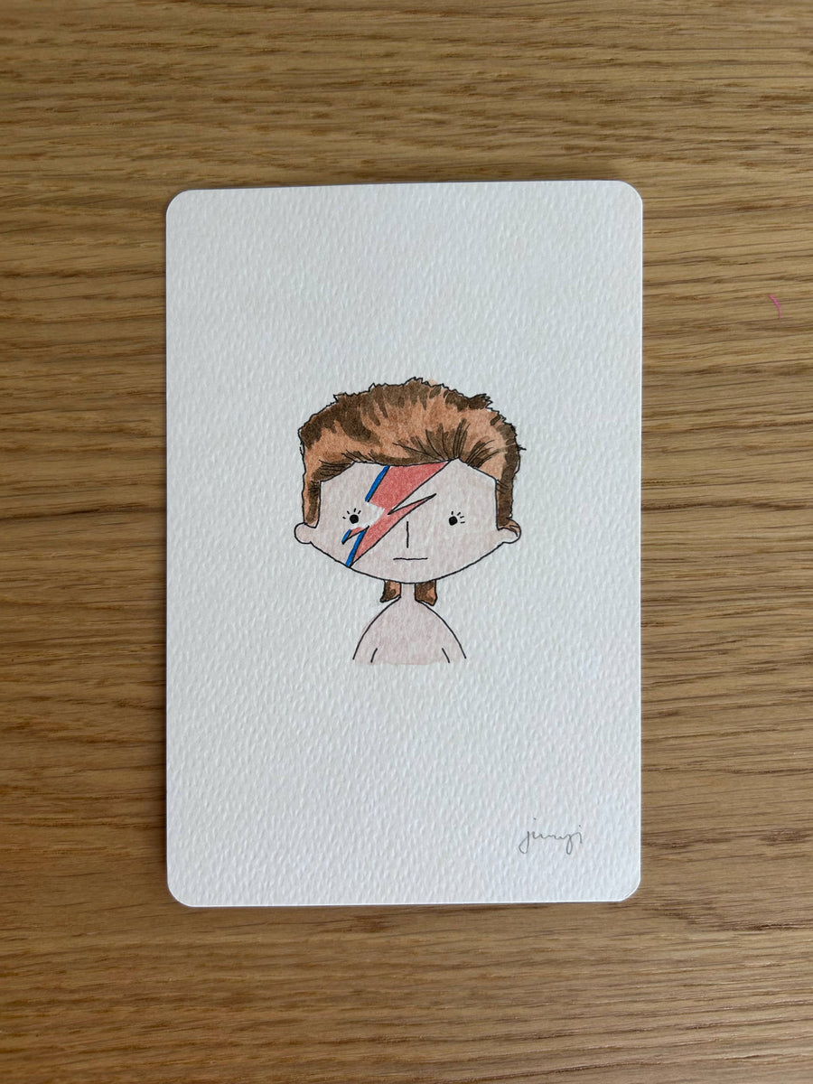 David Bowie, a hand-painted tribute portrait
