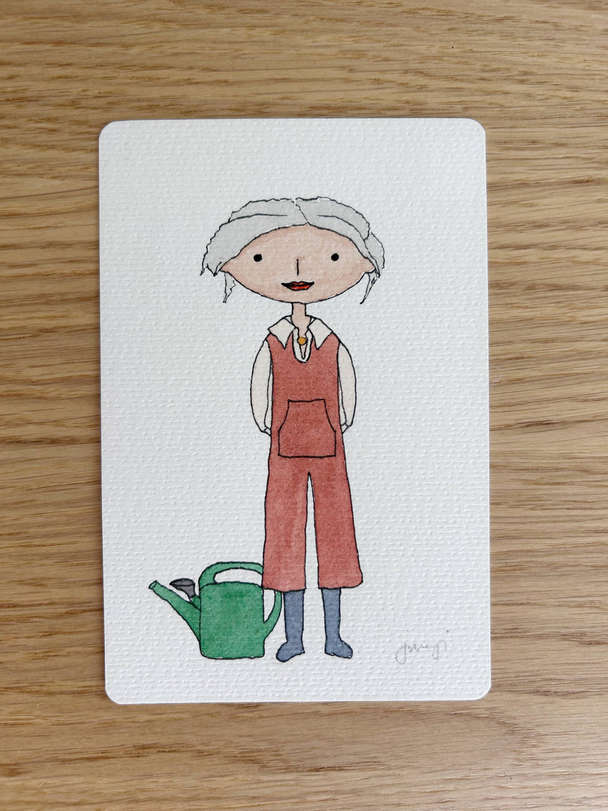 Tara, a hand-painted portrait for garden lovers
