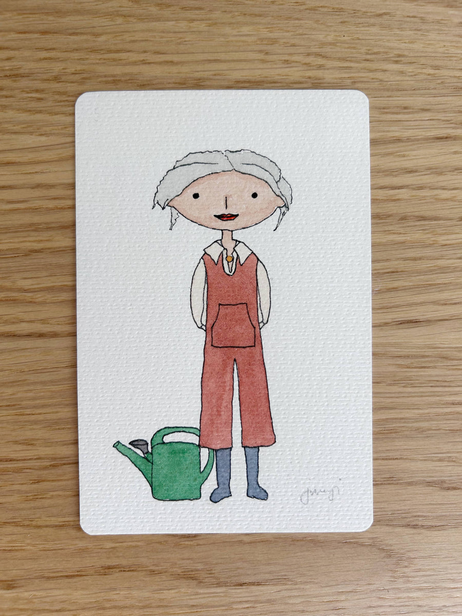 Tara, a hand-painted portrait for garden lovers