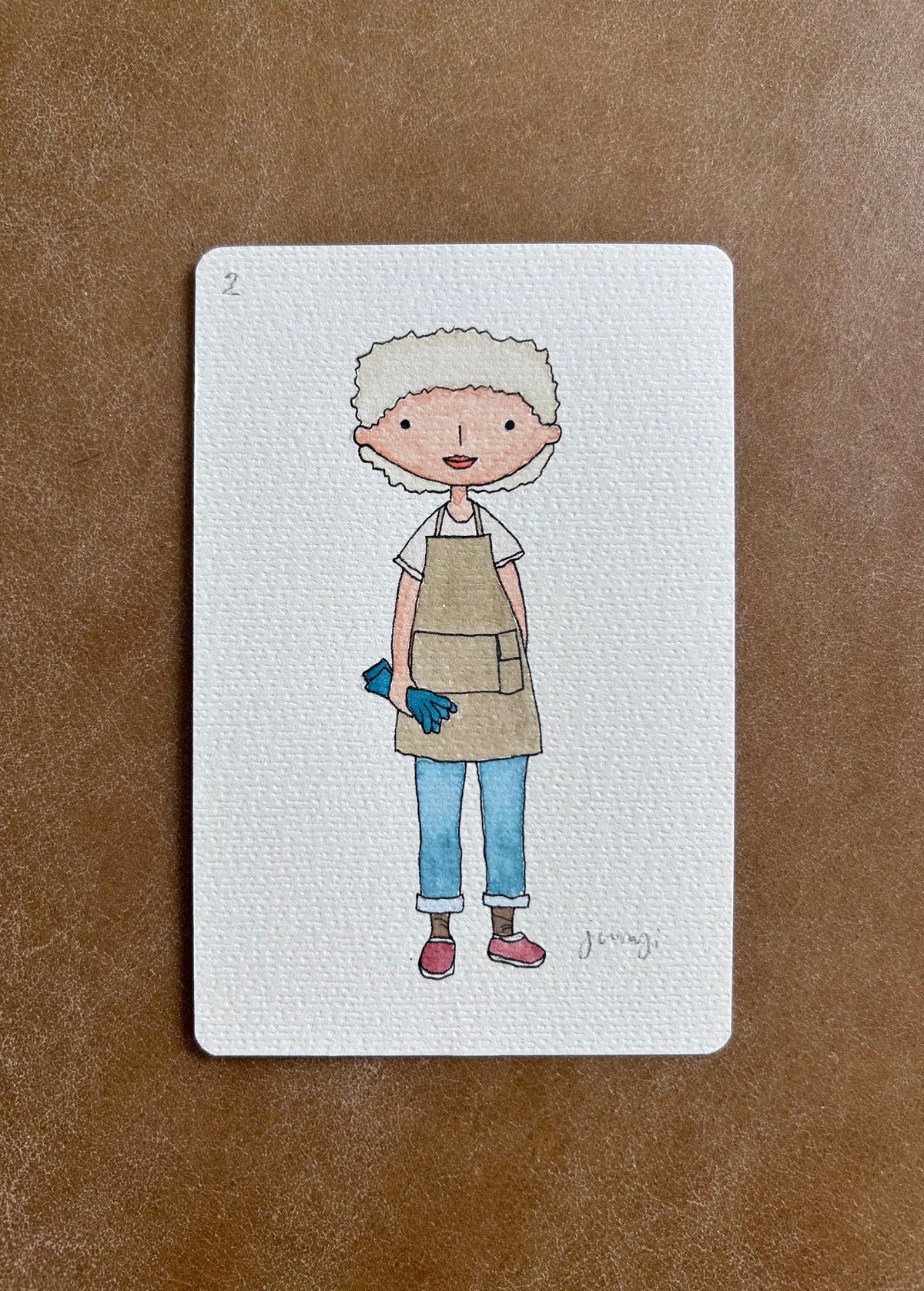 Grace, a hand-painted portrait for garden lovers