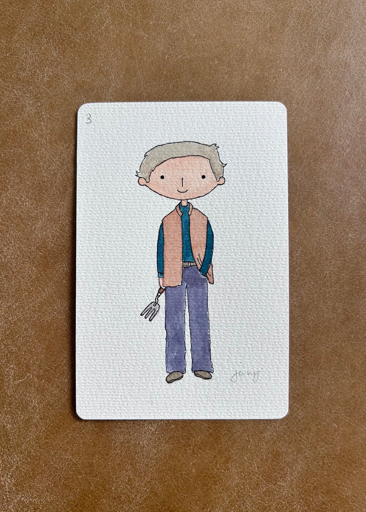 Tom, a hand-painted portrait for garden lovers
