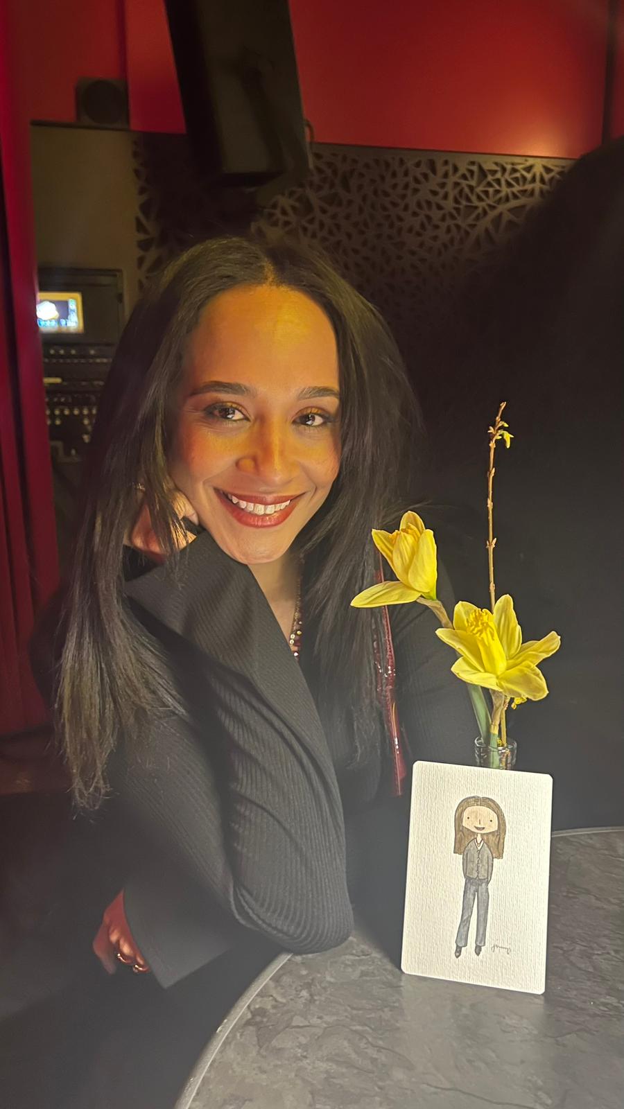 Watercolour portrait painted live at an event