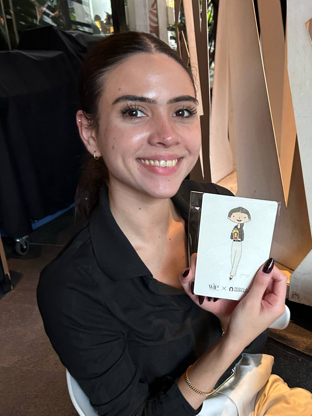 Watercolour portrait painted live at an event