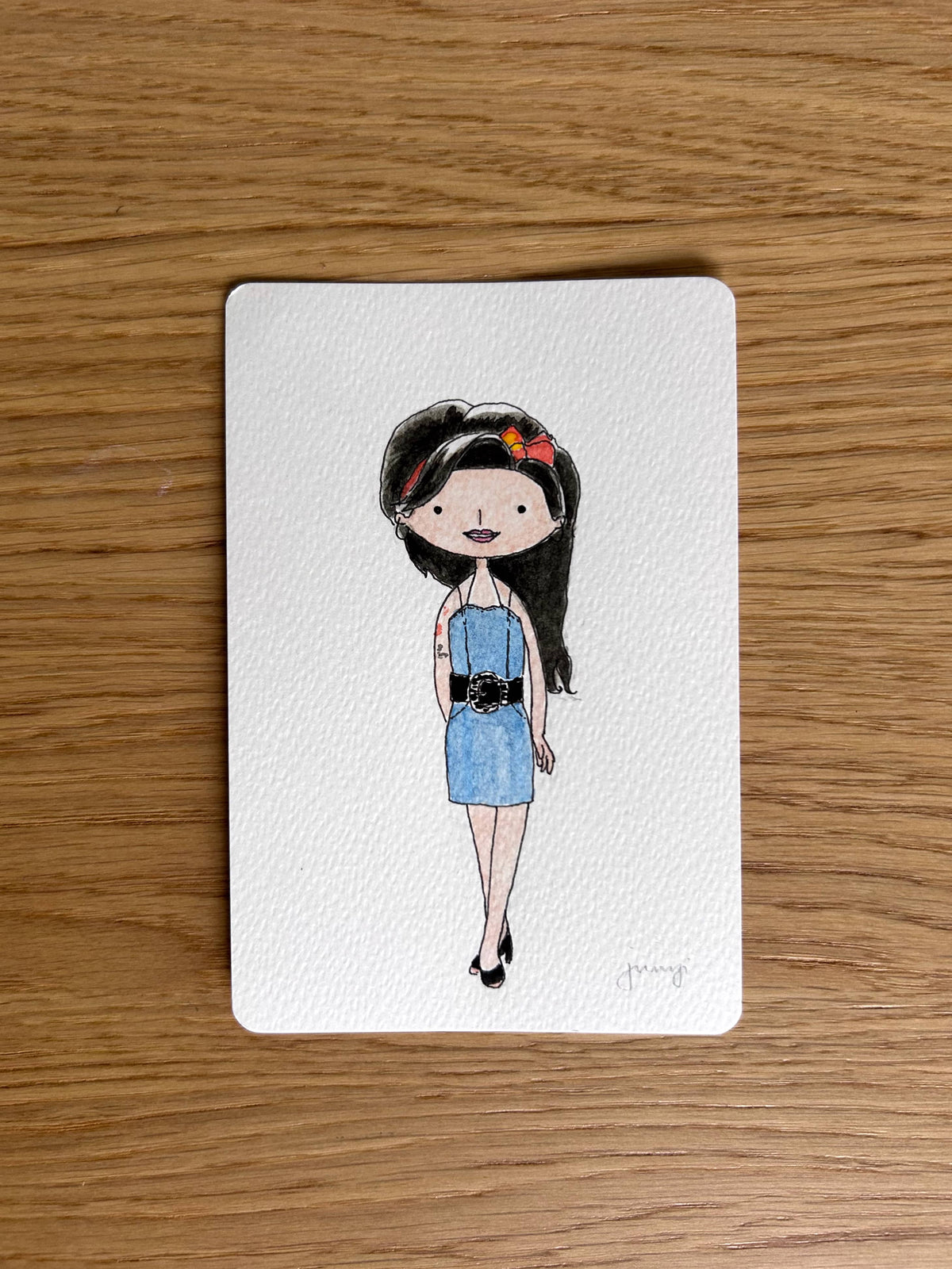 Amy Winehouse, a hand-painted tribute portrait