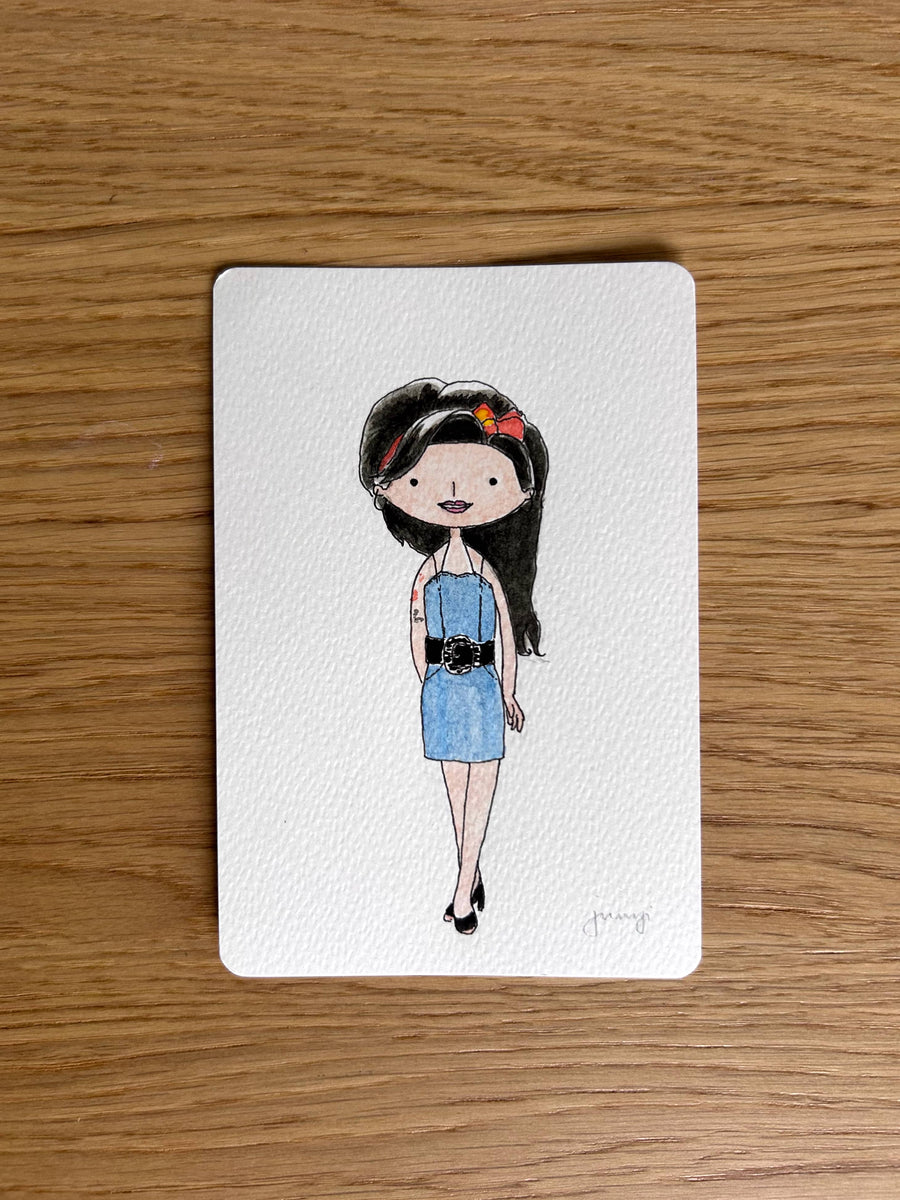 Amy Winehouse, a hand-painted tribute portrait