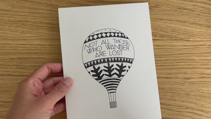 Close up detail of the Air Balloon art print